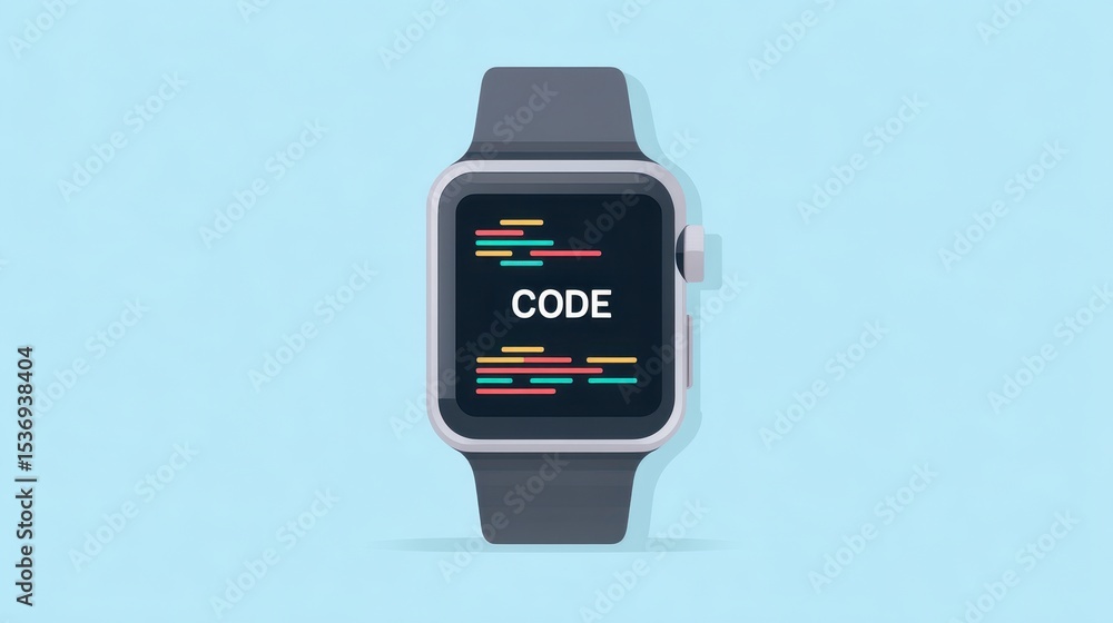 Poster smartwatch displaying the word 