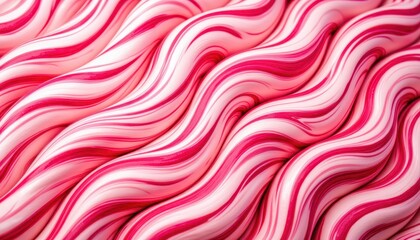 Obraz premium Delicious pink and white swirled candy closeup, a visual treat for the senses closeup