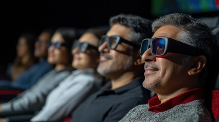 Obraz premium Moviegoers in 3D glasses
