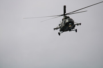 helicopter flying in the sky