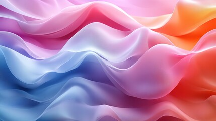 Fototapeta premium Iridescent Silk-Like Woven Texture with Sunset Gradient - Textile Design Resource for Apparel Mockups, Luxury Branding and Decor