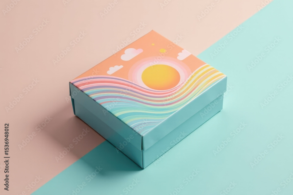 Poster a container or box placed on a desk or table