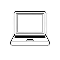 Fototapeta premium laptop isolated on white background