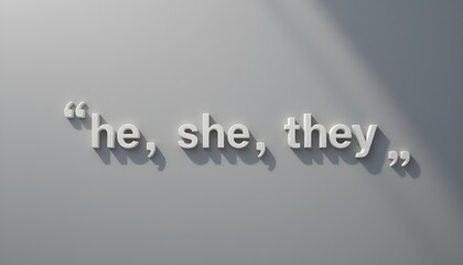 Obraz premium Typographic Concept Art Showing Gender Labels Casting “Me” Shadow