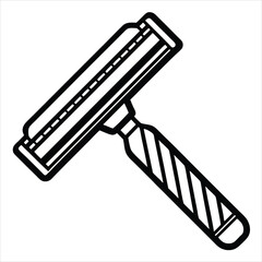 Double edge razor icon illustration isolated on white background