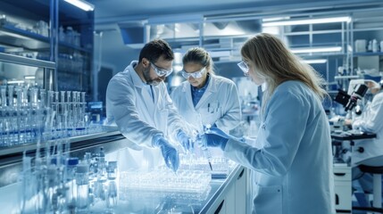 Scientists in a modern lab