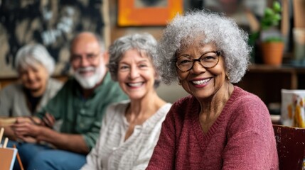 Seniors enjoying art class (1)