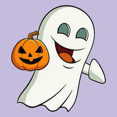 Obraz premium halloween pumpkin cartoon