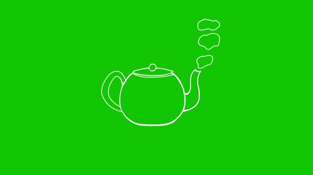 teapot on green screen