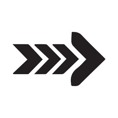 Triple Bold Chevron Right Arrow Icon - Heavy Line Directional Vector