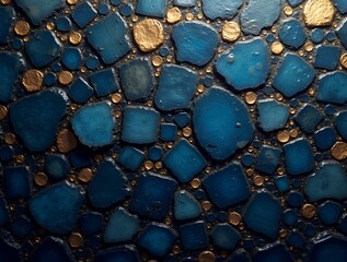 Dark Blue and Gold Stone Mosaic Texture Background,stone, texture, background, 