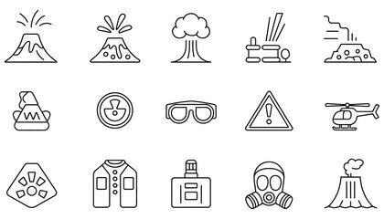 Obraz premium Travel and holiday icon set vector illustration with summer, beach, car, sun, hotel, and house symbols