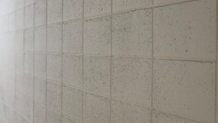 Concrete tile wall close-up