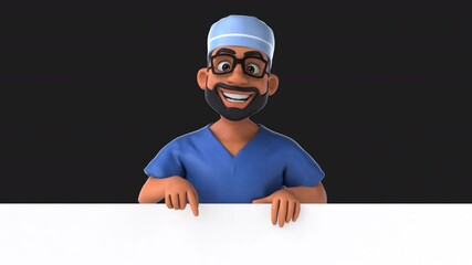 Fun 3D Cartoon Scrubs Animation (with Alpha Channel)