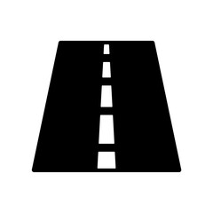 Icon a road, isolated against a clean background.