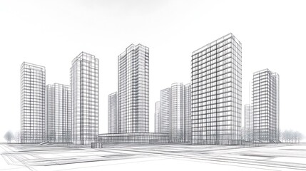Sketch of New York City.
