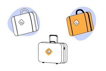 suitcase icon vector illustration
