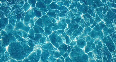 Sparkling Turquoise Water Texture Background Perfect for Summer Marketing and Poolside Design Projects