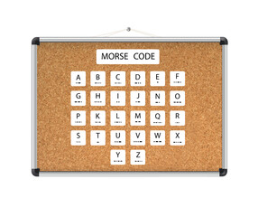 Morse Code International Morse Code on white background. Morse Code sign flat style. Vector