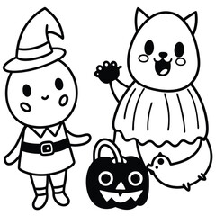 Fototapeta premium halloween icons set