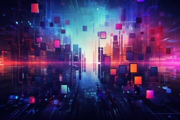 Obraz premium Flat abstract Futuristic backgrounds futuristic purple.
