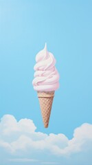 Minimal space summer dessert cream food.