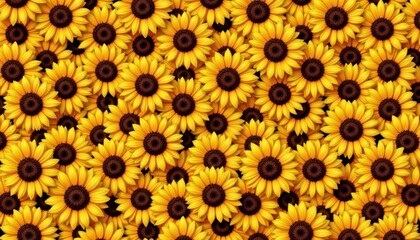 Bright yellow sunflowers on textured fabric, a summery floral design for diy projects and decorations