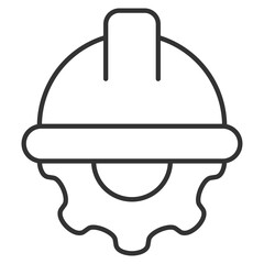 Safety Gear Outline Icon Element For Design