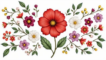 Vibrant flower arrangement, a colorful symphony of blooms and textures in stunning display