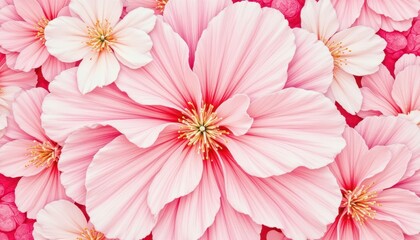 Elegant pink flowers wallpaper, a beautiful floral design for walls pink