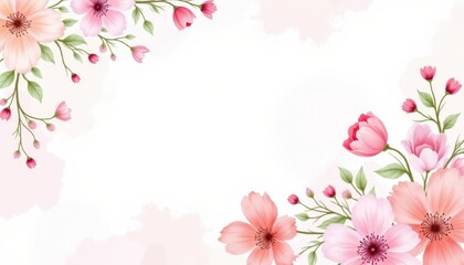 Naklejka premium Stunning pink flowers background, a burst of floral beauty and color beautiful