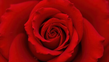 Striking red rose against a black backdrop, captivating floral portrait red