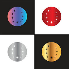 Letter U logo, U logo, AI logo set, modern and minimal design, tech-inspired, colorful icons and symbols, suitable for artificial intelligence, innovation, branding, startups, and digital identity.