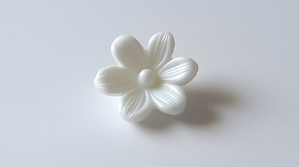 Obraz premium Elegant White Flower Button Craft Design