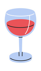 Wineglass cartoon goblet design element