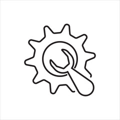 gear icon in line style