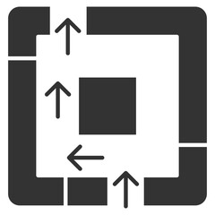 Evacuation Plan Glyph Icon Element For Design