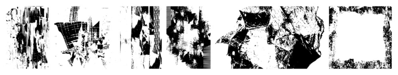 Obraz premium Vector Abstract vector shapes create a dynamic fragmented composition.