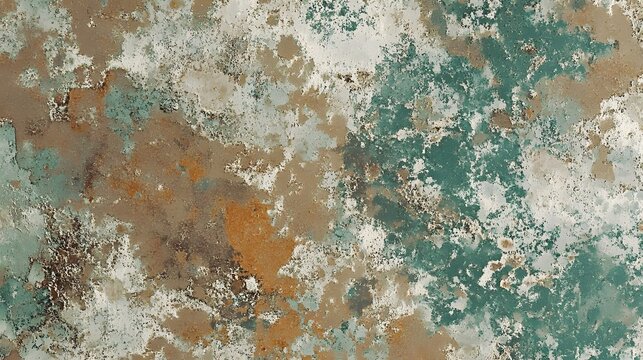 Abstract Green Brown Grunge Texture Background Wall