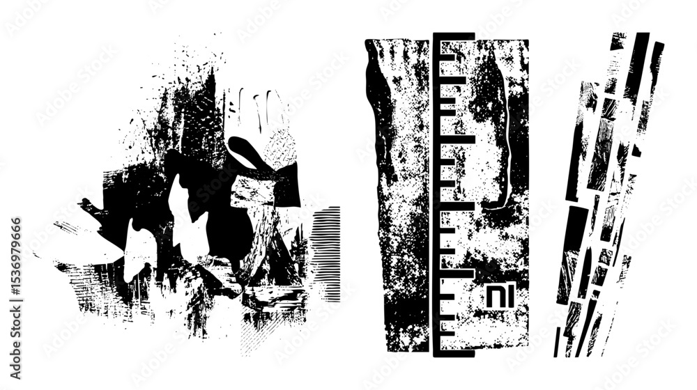 Poster vector abstract brushstrokes and geometric shapes create a dynamic .