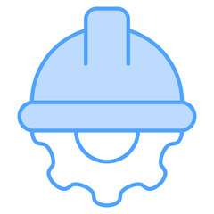 Obraz premium Safety Gear Blue Icon Element For Design