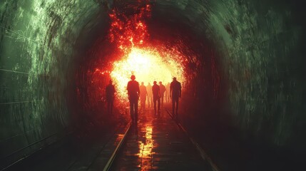 Tunnel of Fire: Shadowy Figures