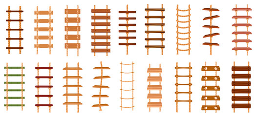 Rope ladder vector set icon © 4zevar