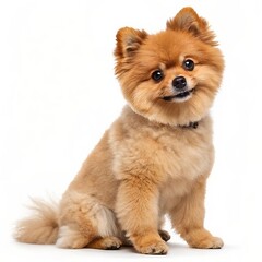Obraz premium pomeranian puppy isolated on white