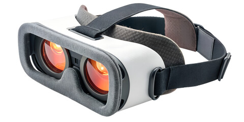 Fototapeta premium Modern virtual reality headset isolated on transparent background