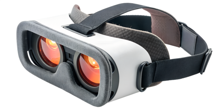 Modern virtual reality headset isolated on transparent background