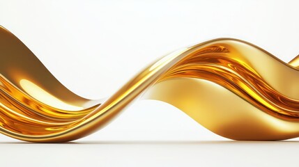 3d rendering, abstract liquid form, flowing golden oil, dynamic curves, shiny metallic texture, cinematic lighting, volumetric, photorealistic
