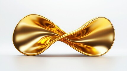 3d gold abstract infinity symbol, highly detailed, photorealistic, smooth surface, glossy, metallic, cinematic lighting, beautifully rendered, unreal engine
