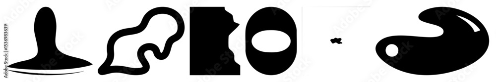 Aufkleber vector abstract black vector shapes create a modern .