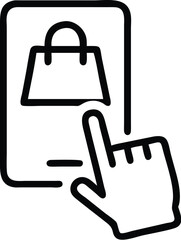 shopping bag icon vector illustration